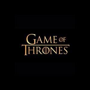 Game of thrones inscription on a dark beackground